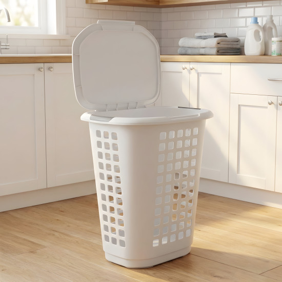 Plastic Laundry Basket 63 L